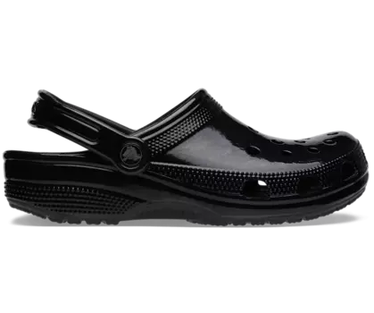 Классические блестящие сабо Crocs женские, цвет Black