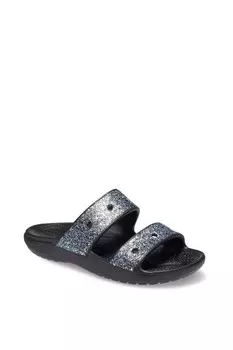 Классические блестящие сандалии Crocs, черный