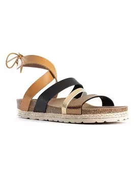 Классические босоножки BACKSUN, цвет hellbraun/schwarz/gold