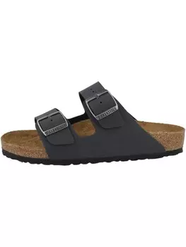 Классические босоножки Birkenstock Sandale Arizona Birko-Flor Nubuk normal, темно-серый