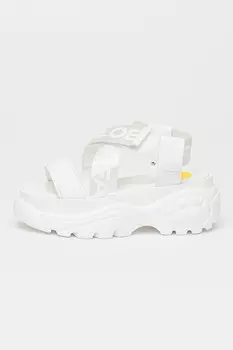 Классические босоножки из кожи и текстиля Buffalo, белый