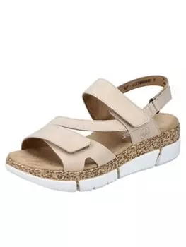 Классические босоножки rieker, бежевый