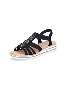 Классические босоножки rieker, черный