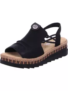 Классические босоножки rieker, черный