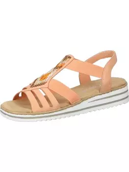 Классические босоножки rieker, цвет aprikot