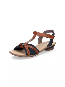 Классические босоножки rieker, цвет blau braun