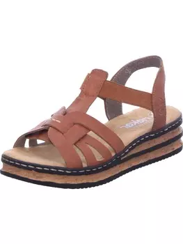 Классические босоножки rieker, коричневый