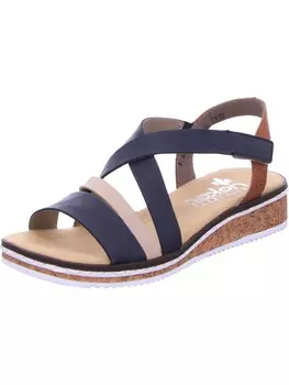 Классические босоножки rieker, синий