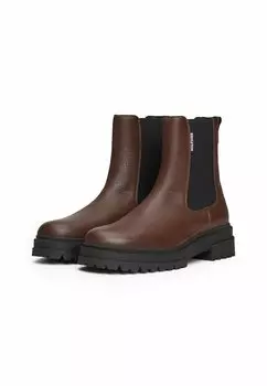Классические ботильоны PEBBLE GRAIN CLEAT CHELSEA Tommy Hilfiger, темно-коричневый