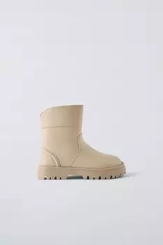Классические ботинки ZARA, экрю белый