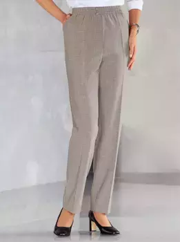 Классические брюки без застежки Classic, бежевый