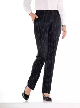 Классические брюки без застежки Classic, цвет Schwarz-Gemustert