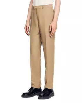Классические брюки для костюма Sandro, коричневый/бежевый