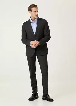 Классические брюки из шерсти антрацитового цвета Network