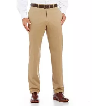 Классические брюки классического кроя с плоской передней частью Hart Schaffner Marx, бежевый