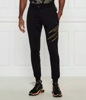 Классические брюки ламинат царапина Loose fit Plein Sport, черный