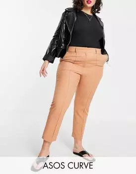 Классические брюки с защипами до щиколотки ASOS DESIGN Curve mix &amp; match