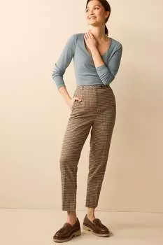 Классические брюки с завышенной талией Next, серый