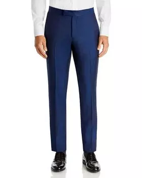 Классические брюки-смокинг узкого кроя из смесовой шерсти Ted Baker, цвет Blue