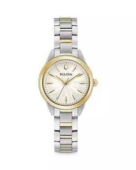 Классические часы, 28 мм Bulova, цвет White