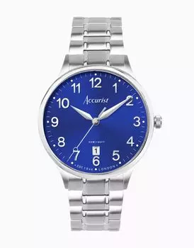 Классические часы Accurist синего и серебристого цвета