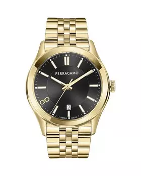 Классические часы Ferragamo, 42 мм, черный