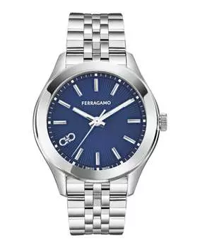 Классические Часы Ferragamo Salvatore Ferragamo, цвет silver/stainless steel/blue