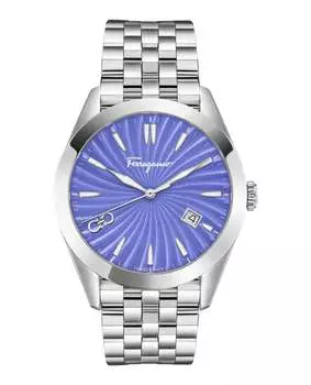Классические Часы Ferragamo Salvatore Ferragamo, цвет silver/stainless steel/purple