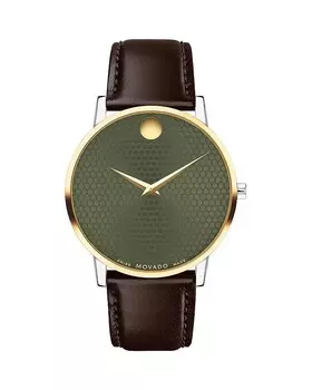 Классические часы Movado Museum, 40 мм, зеленый