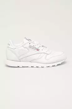 Классические детские кожаные кроссовки. Reebok Classic, белый