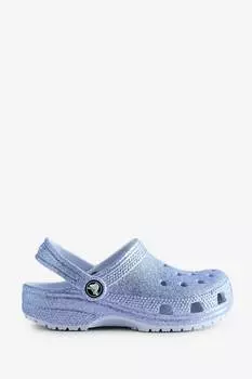 Классические детские сабо с блестками фиолетового цвета Crocs, фиолетовый