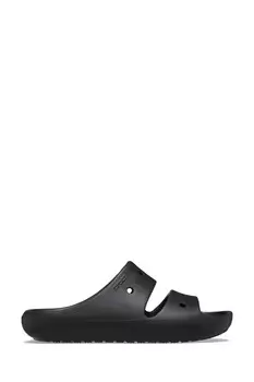 Классические детские сандалии с двумя ремешками Crocs, черный