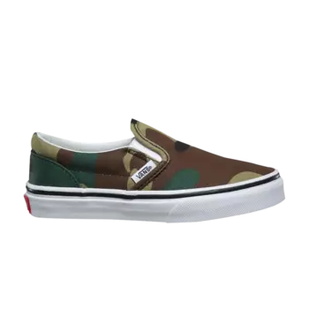 Классические детские слипоны Vans, коричневый