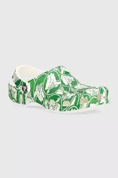 Классические детские тапочки Duke Print Clog Crocs, зеленый