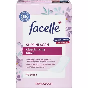 Классические длинные прокладки для трусов facelle, 40 шт.
