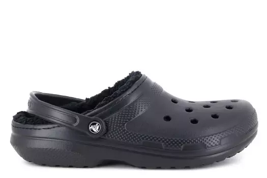 Классические домашние тапочки-сабо на подкладке Crocs, черный