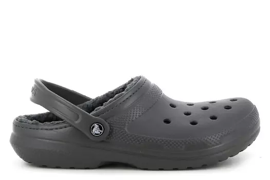Классические домашние тапочки-сабо на подкладке Crocs, серый
