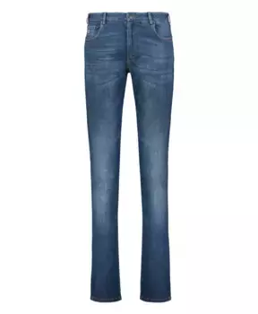 Классические джинсы из денима с контрастной строчкой. Paul & Shark, синий