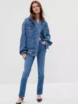 Классические джинсы прямого кроя со средней посадкой Gap, синий