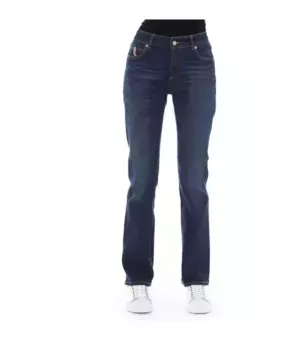 Классические джинсы вне времени – элегантный стиль Baldinini, синий