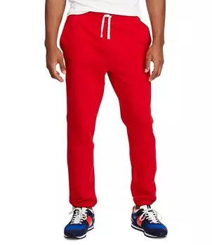 Классические флисовые брюки с завязками Polo Ralph Lauren, красный