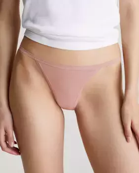 Классические хлопковые трусики средней посадки Calvin Klein, розовый