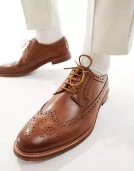 Классические кожаные броги Dune светло-коричневого цвета