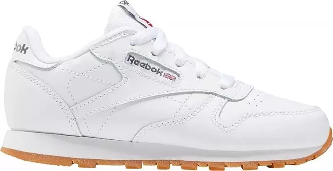 Классические кожаные кроссовки Reebok для детей дошкольного возраста, белый