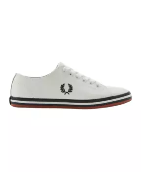 Классические кожаные кроссовки с лавровой вышивкой Fred Perry, белый