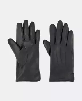 Классические кожаные перчатки Carla черного цвета с тремя нашивками Kessler, черный