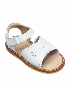 Классические кожаные сандалии с фестонами для девочек, для малышей/детей Elephantito