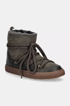 Классические кожаные зимние ботинки Inuikii, зеленый