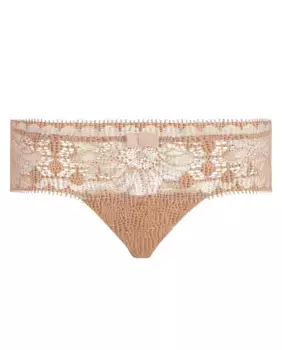 Классические кружевные брюки-кюлоты дневного и вечернего силуэта Chantelle, коричневый