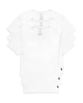 Классические майки с V-образным вырезом, упаковка из 3 шт. Polo Ralph Lauren, цвет White